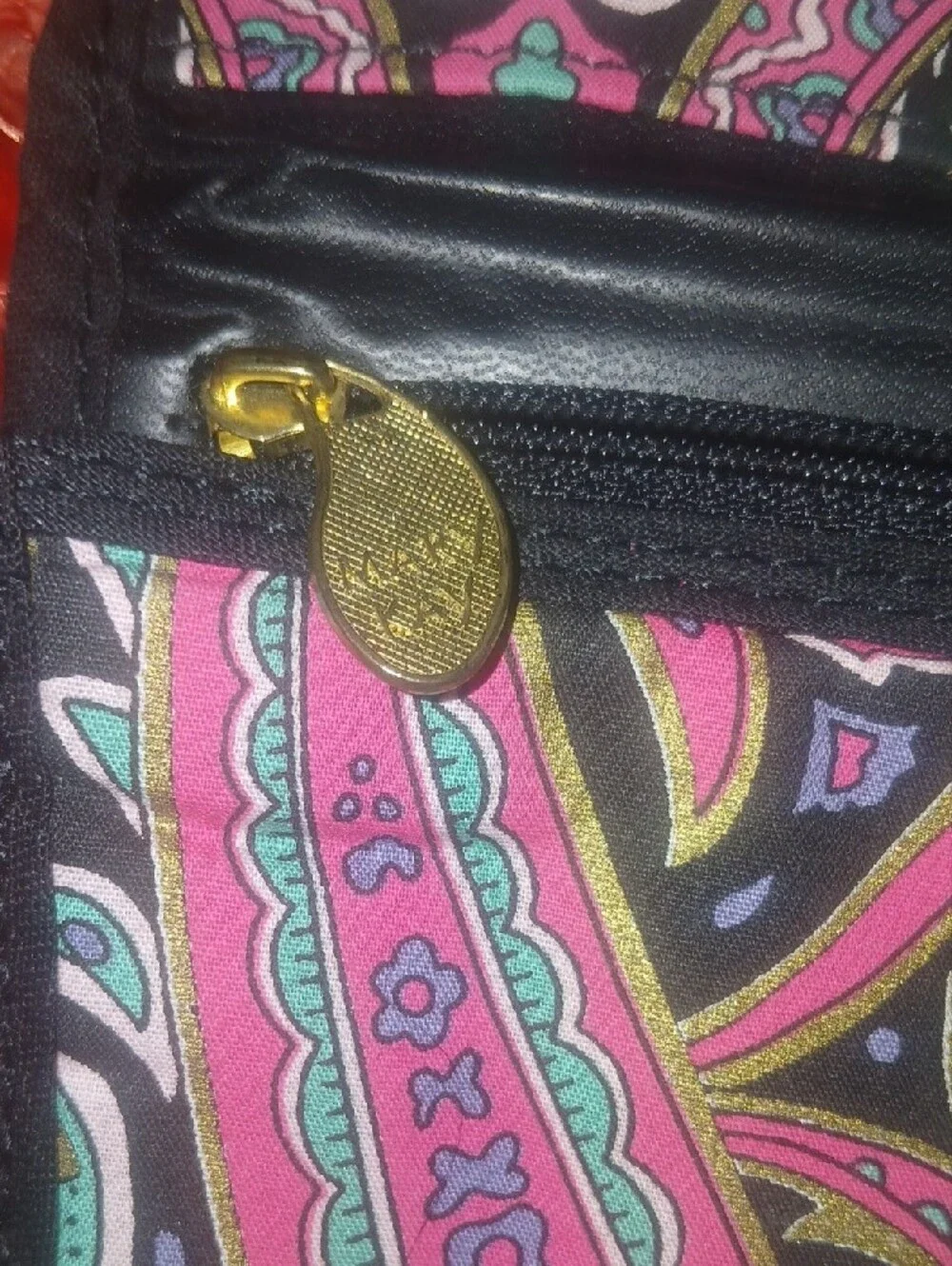 Mary Kay Vintage 90s Paisley Print  Cosmetic Clutch W/ Mirror